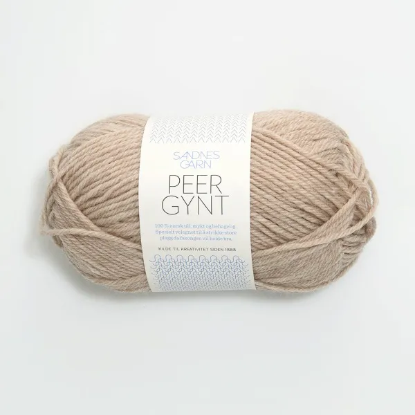 Hovedbilde Sandnes Peer Gynt 3021 Lys beigemelert garn