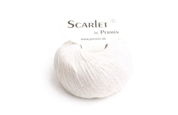 Hovedbilde Permin Scarlet 03 Hvit lingarn