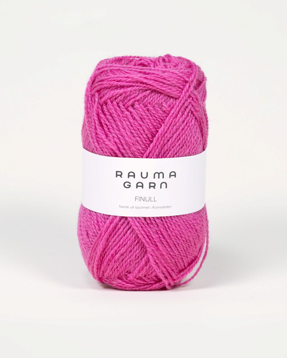 Rauma Finull 465 Mørk rosa garn