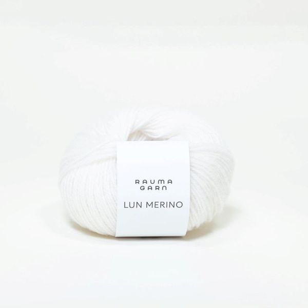 Hovedbilde Lun Merino 49 Hvit Rauma garn
