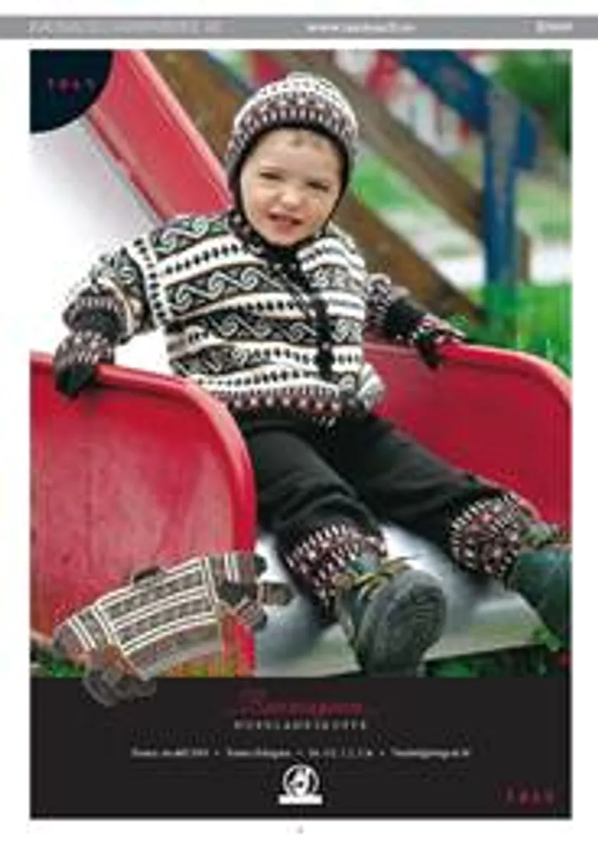 Rauma 3069 Nordlandskofte baby oppskrift Rauma garn*