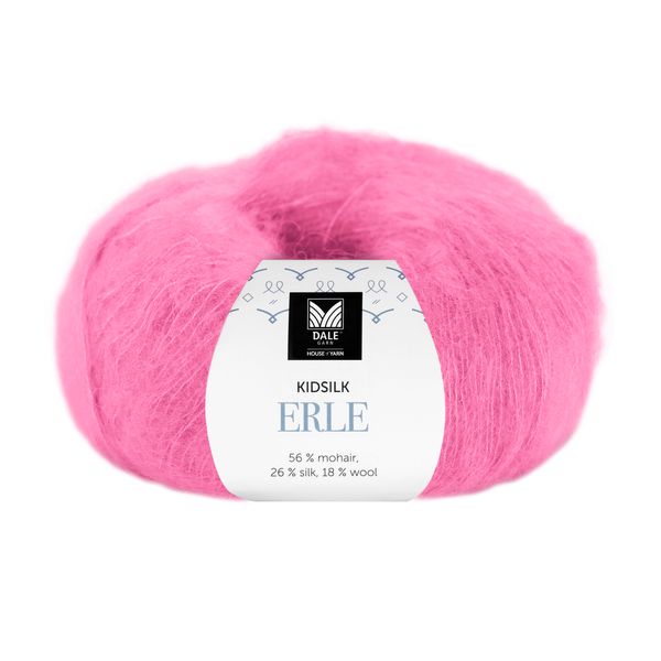 Hovedbilde Dale Kidsilk Erle 9085 Fuksia garn
