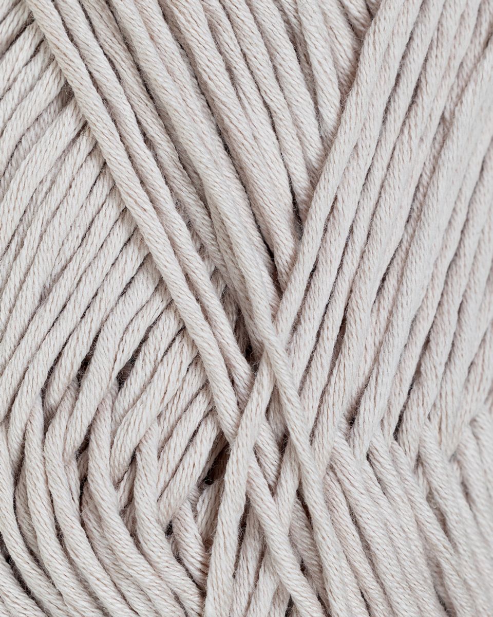 Tjukk Bomull 220 Beige Rauma garn