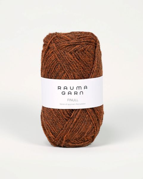 Hovedbilde Rauma Finull 4121 Mørk oransje melert garn