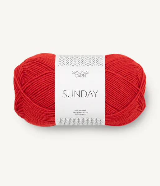 Hovedbilde Sandnes Sunday 4018 Scarlet Red garn