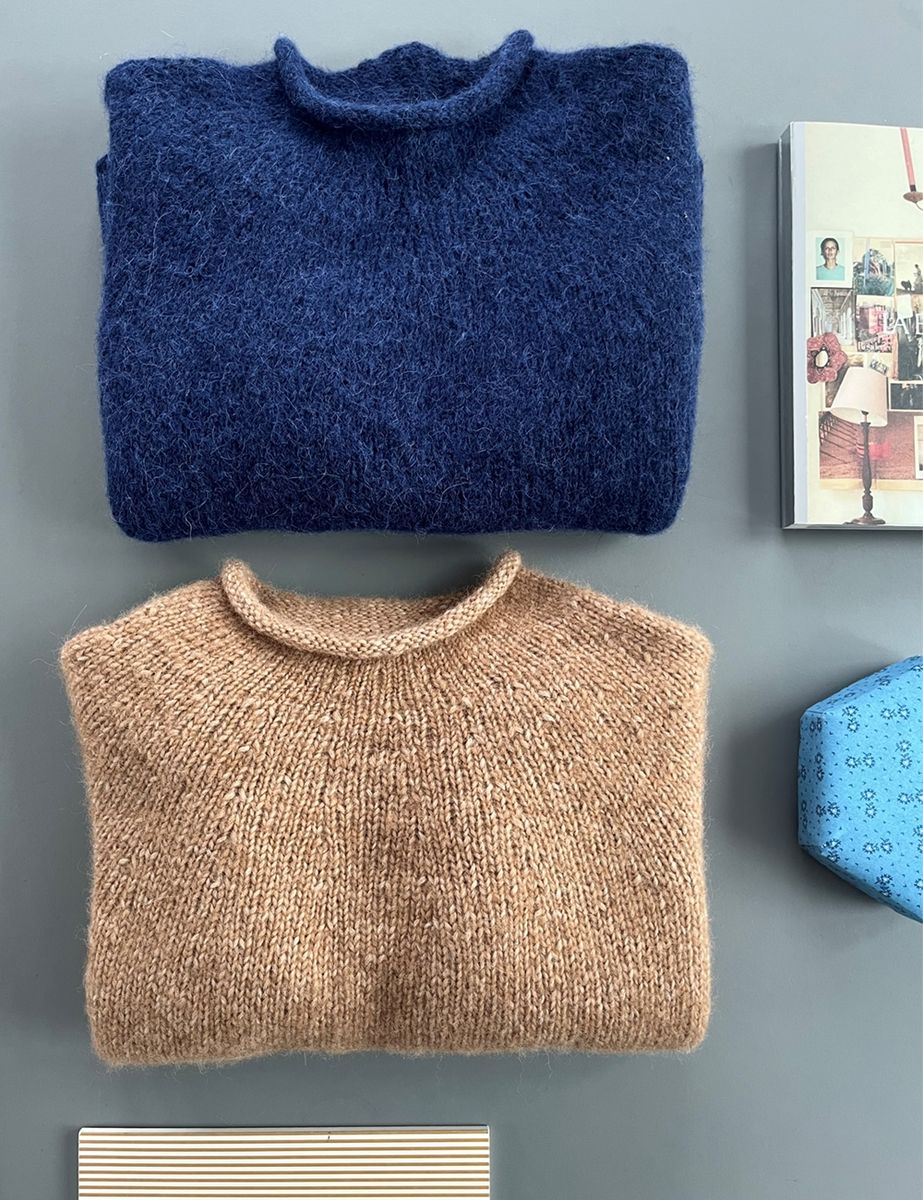 Plain  Yoke Pullover til dame fra Le Knit