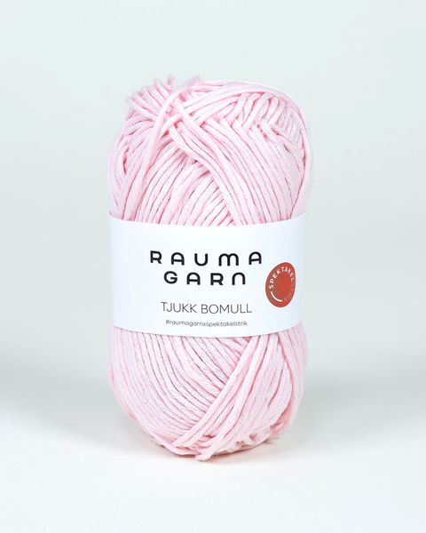 Hovedbilde Tjukk Bomull 231 Lys rosa Rauma garn