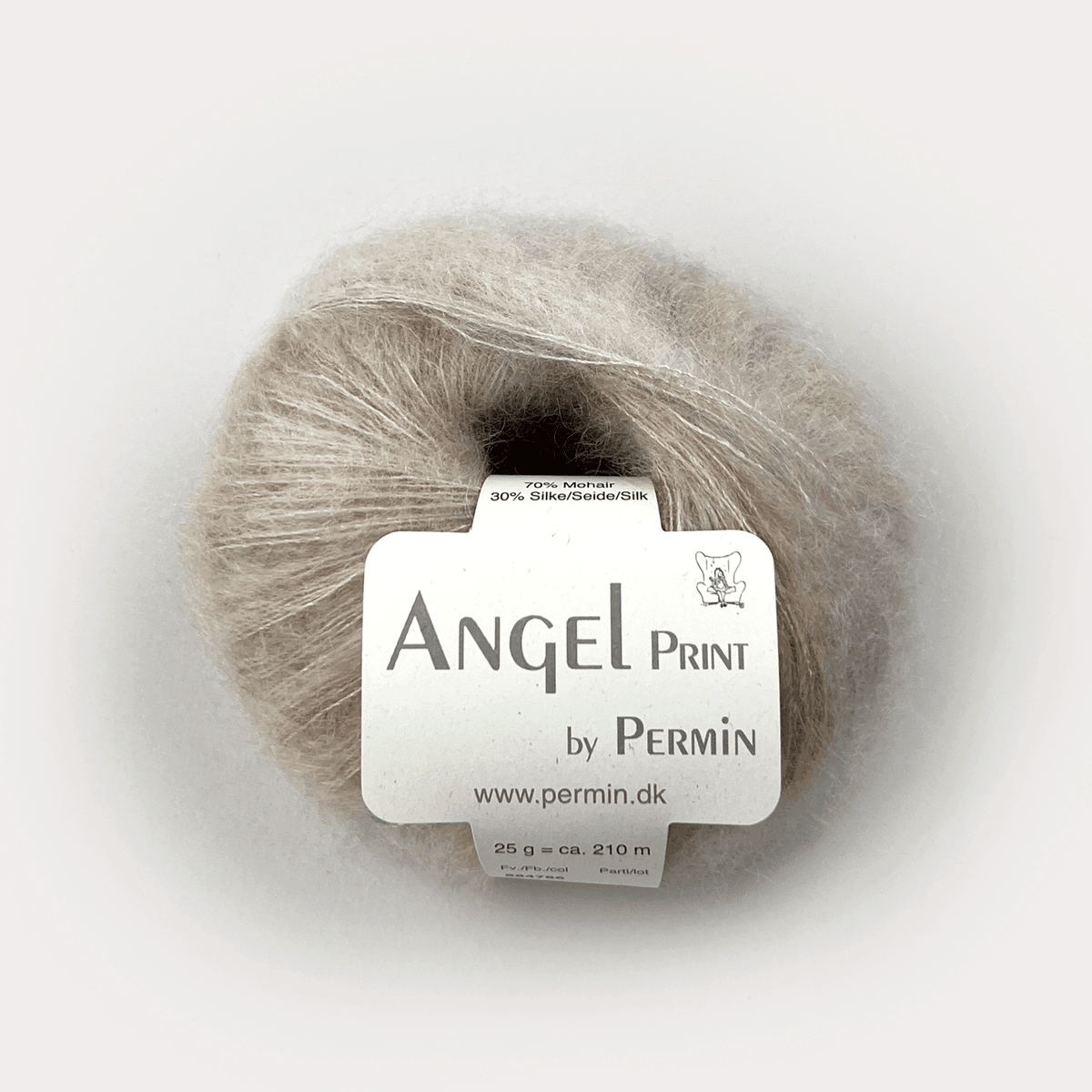 Permin Angel Print 69 Beige toner garn