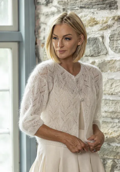 Hovedbilde 2520-8 Svale bolero til dame i Kid Silk Viking oppskrift *