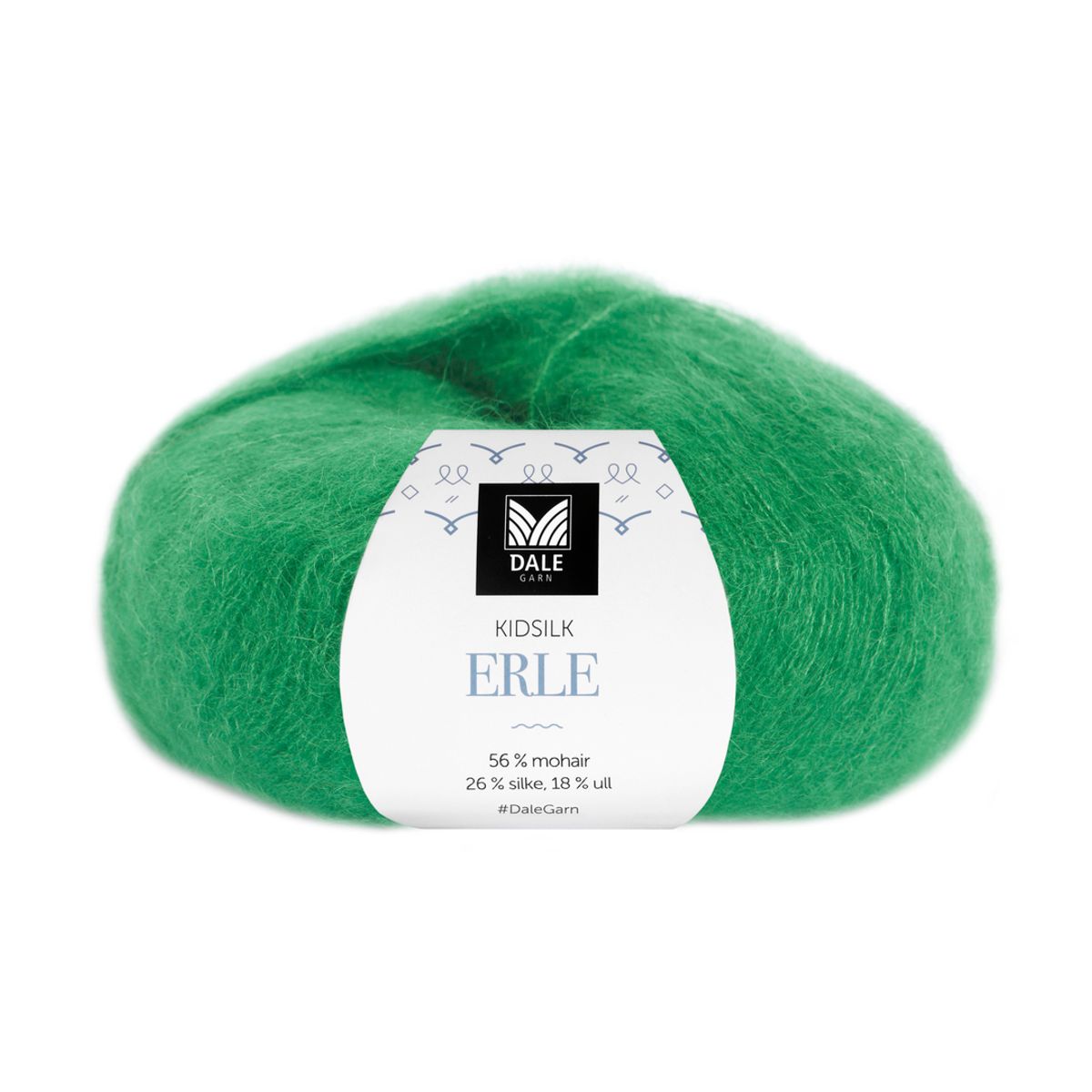 Dale Kidsilk Erle 9073 Skarp grønn garn
