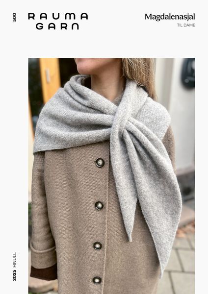 Hovedbilde 500 Magdalenaskjerf i Finull fra Rauma oppskrift*