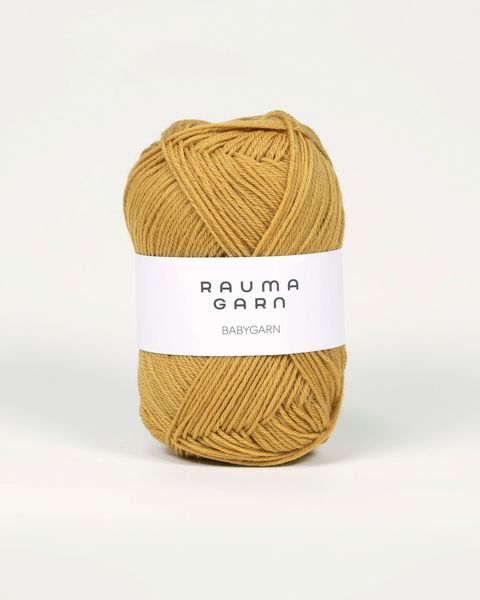 Hovedbilde Babygarn B150 Sennepsgul Rauma garn
