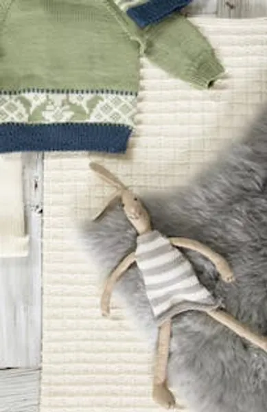 Hovedbilde Gratis - Nøtteliten babyteppe i Merino 22 fra Dale garn