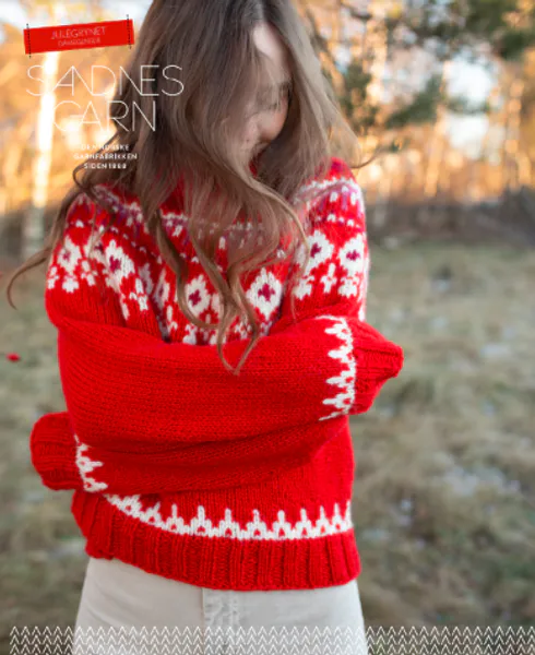 Hovedbilde Gratis - Julegrynet genser til dame fra Sandnes garn*